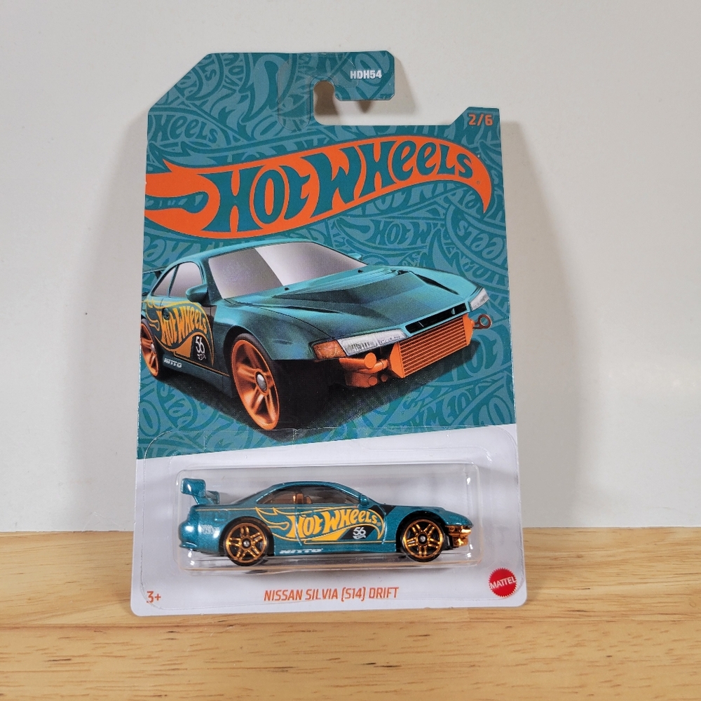 Hot Wheels Nissan Silvia s14 drift 56th Anniversary Green and Gold